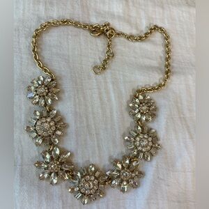 J. Crew Daisy Sunflower Floral Jeweled Statement Necklace‎
